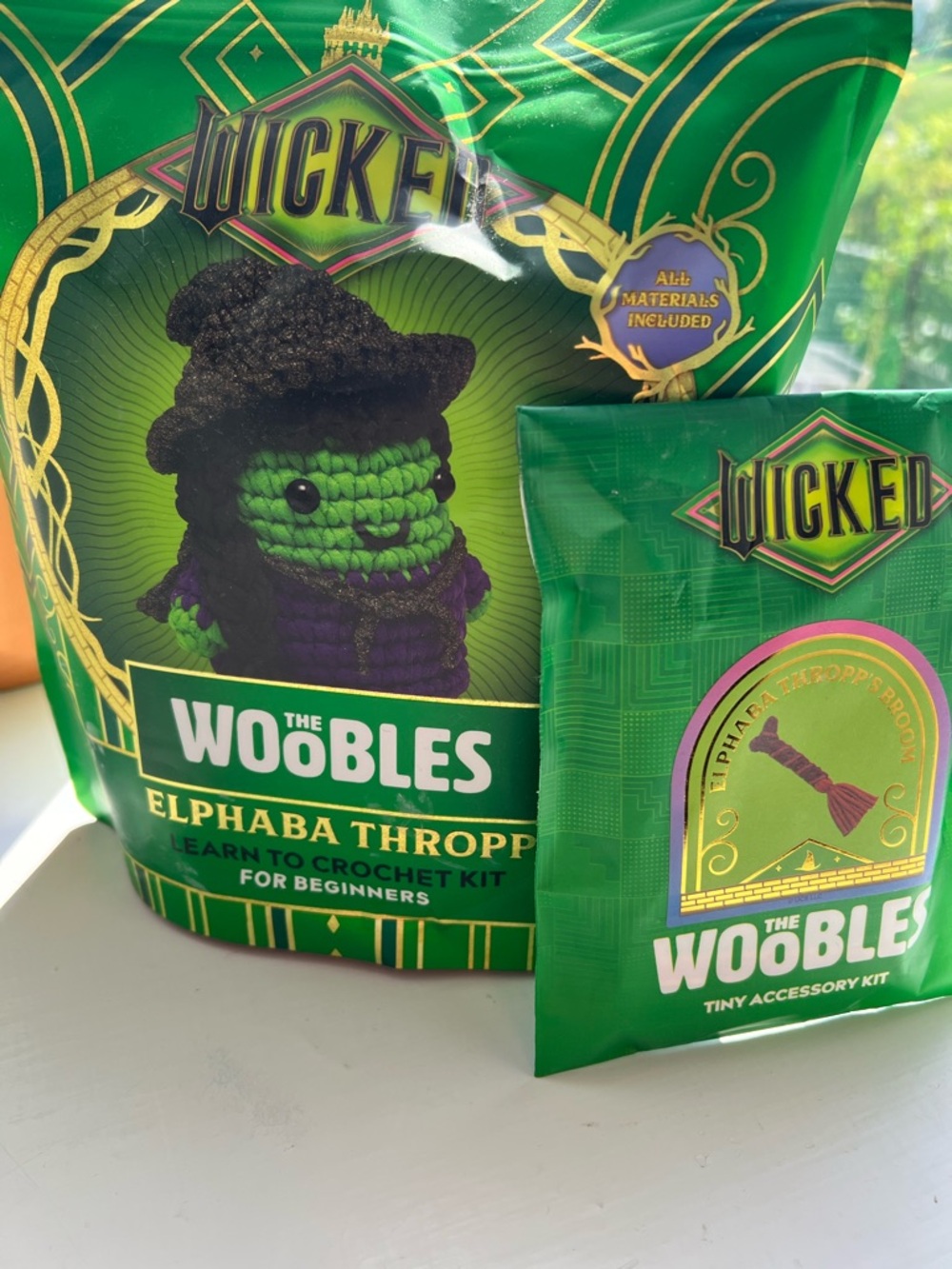 Wicked The Woobles Elphaba Thropp Crochet Kit (broom included)